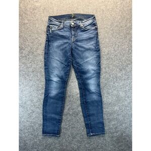 7 For All Mankind Jeans Womens 29‎ The Ankle Skinny Stretch Midrise Denim Jeans